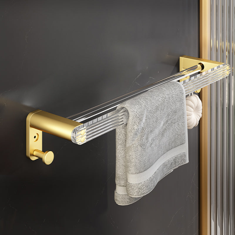 BowLift | 6-piece bathroom accessory set made of gold-colored metal bathroom hardware set