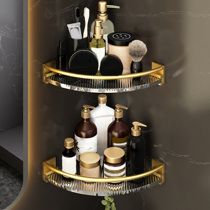 BowLift | 6-piece bathroom accessory set made of gold-colored metal bathroom hardware set