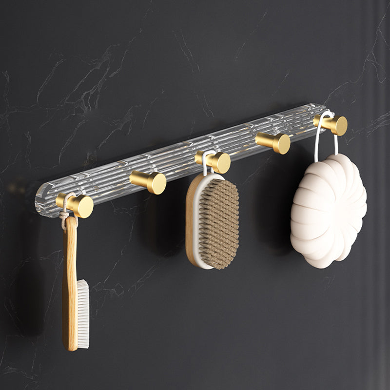 BowLift | 6-piece bathroom accessory set made of gold-colored metal bathroom hardware set