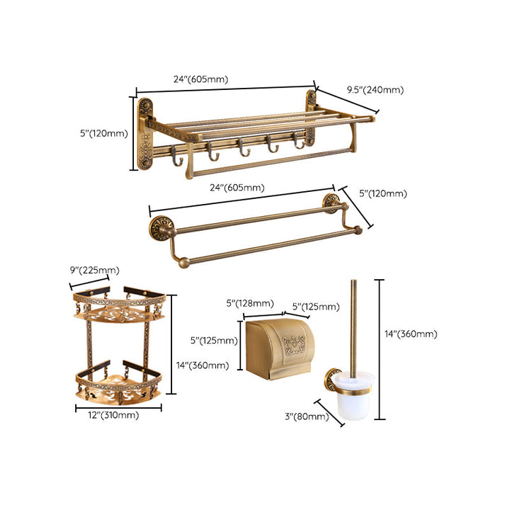 BowLift | Traditional Vintage Brass Bathroom Accessories Single Piece or in Set