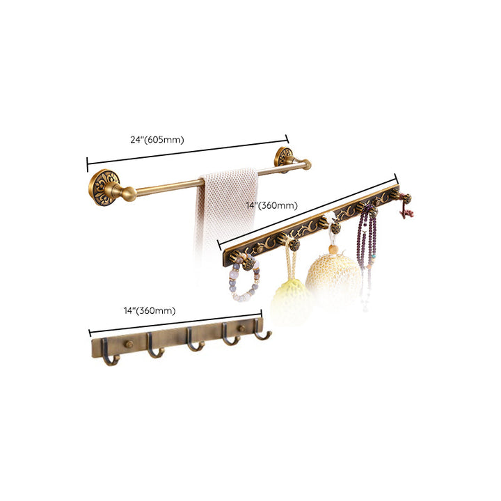 BowLift | Traditional Vintage Brass Bathroom Accessories Single Piece or in Set
