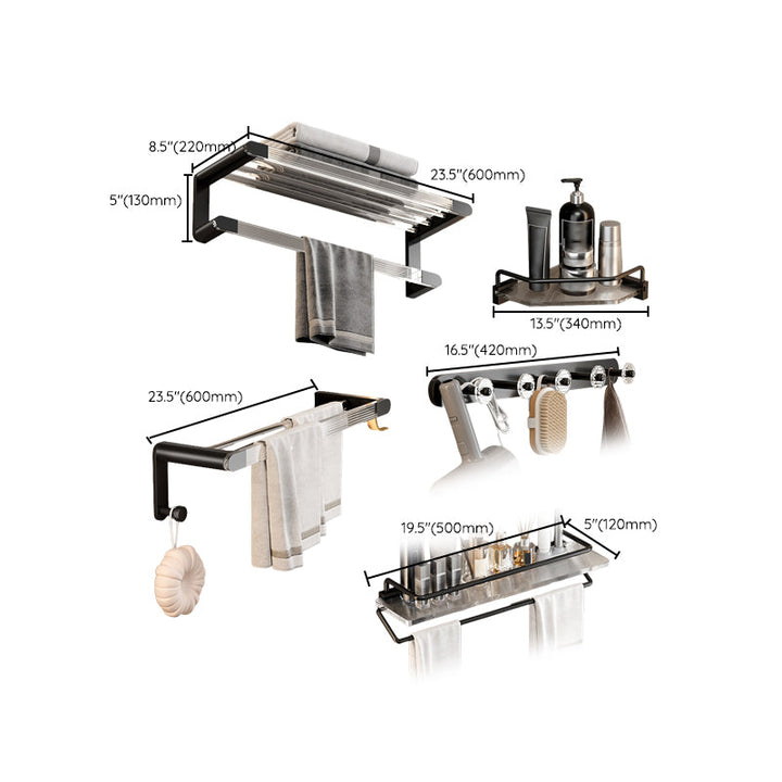 BowLift | Contemporary Black Metal Bathroom Accessories Single Piece or as Set
