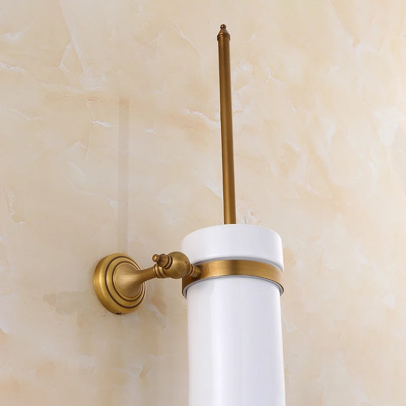 BowLift | 4-piece traditional bathroom accessory set Gold Brass bathroom accessory hardware set