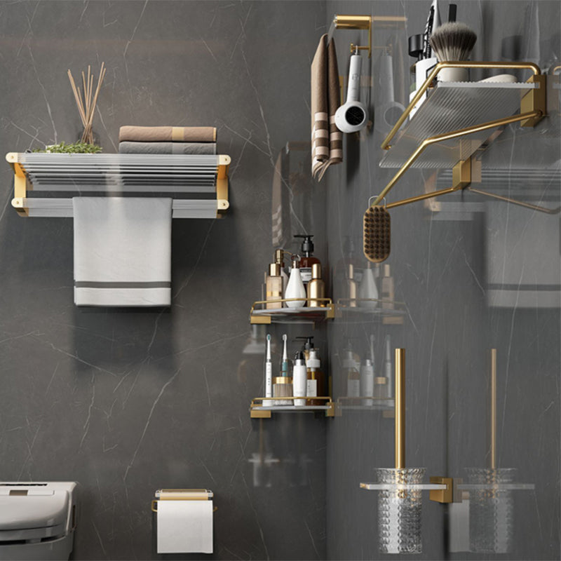 BowLift | Modern Bathroom Accessories Set Bathroom Shelf Gold Towel Holder Bathroom Hardware Set
