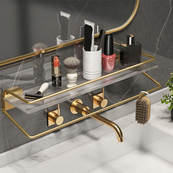 BowLift | Modern Bathroom Accessories Set Bathroom Shelf Gold Towel Holder Bathroom Hardware Set