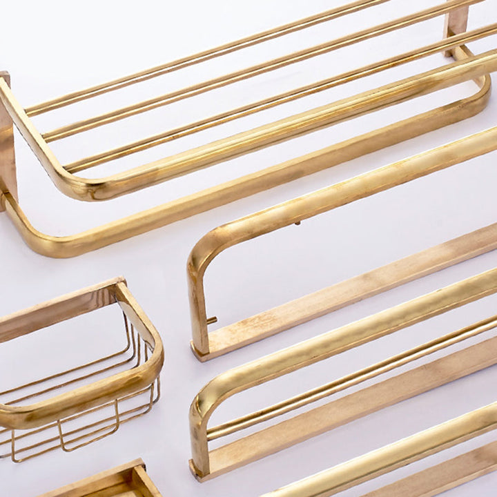 BowLift | Chrome/Gold Bathroom Accessory Set Modern Metal Bathroom Hardware Set