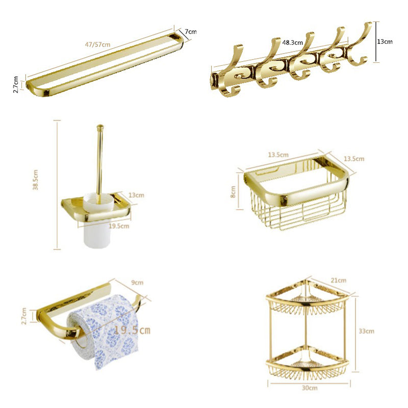 BowLift | Chrome/Gold Bathroom Accessories Set Modern Metal Bathroom Hardware Set