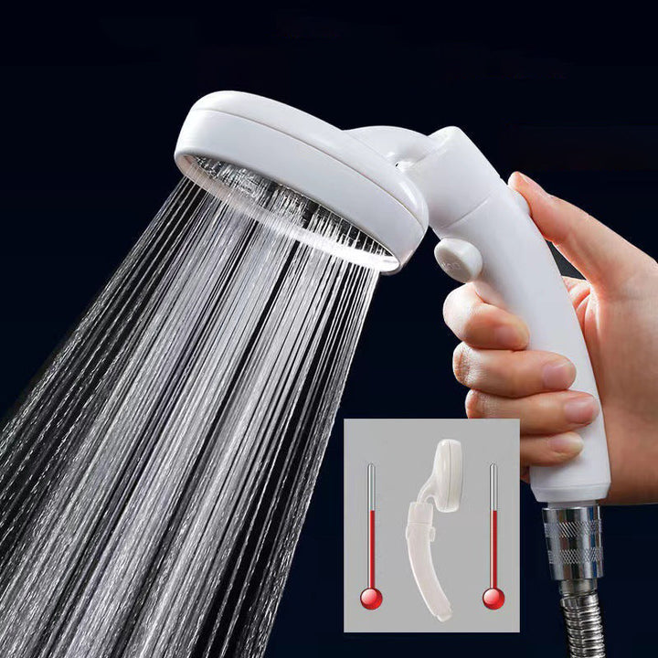 BowLift | Plastic Handheld Showerhead White Standard Spray Round Wall Mounted Swivel Showerhead