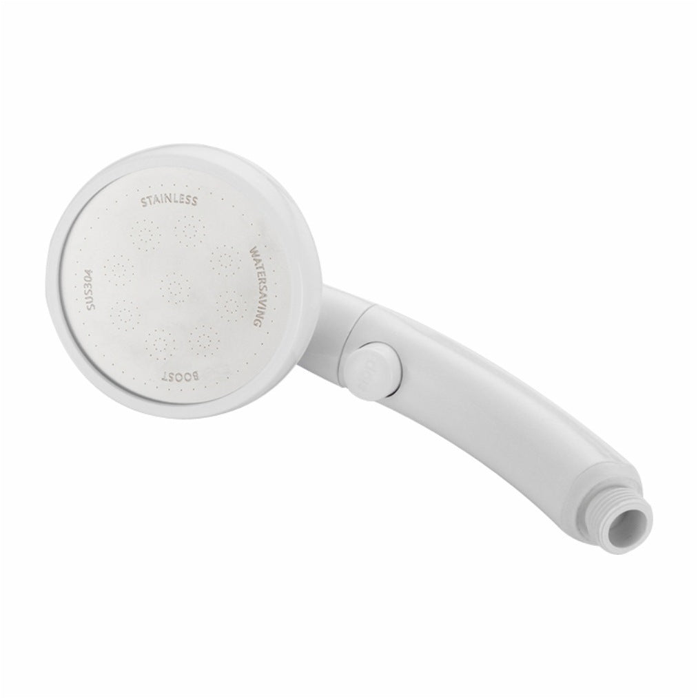 BowLift | Plastic Handheld Showerhead White Standard Spray Round Wall Mounted Swivel Showerhead