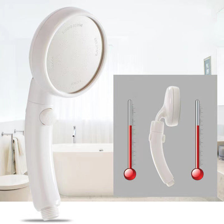 BowLift | Plastic Handheld Showerhead White Standard Spray Round Wall-mounted Swivel Showerhead