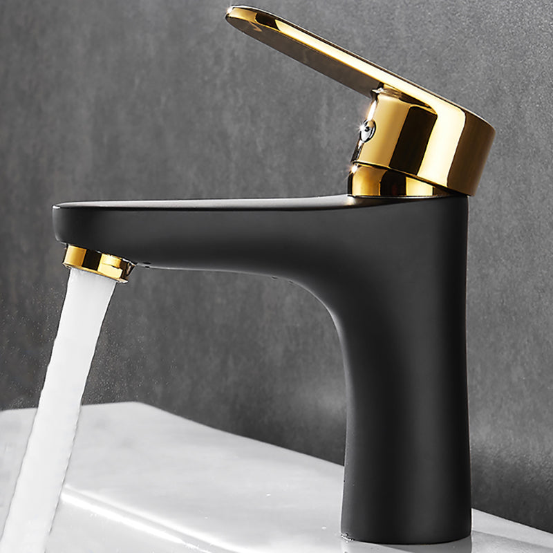 BowLift | Black-Gold Vessel Sink Faucet Lever Handle Low Arc Vessel Faucet