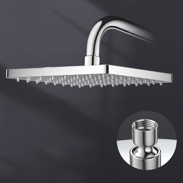BowLift | Metal Shower Combo Contemporary Fixed Shower Head with Round and Rectangular Shape