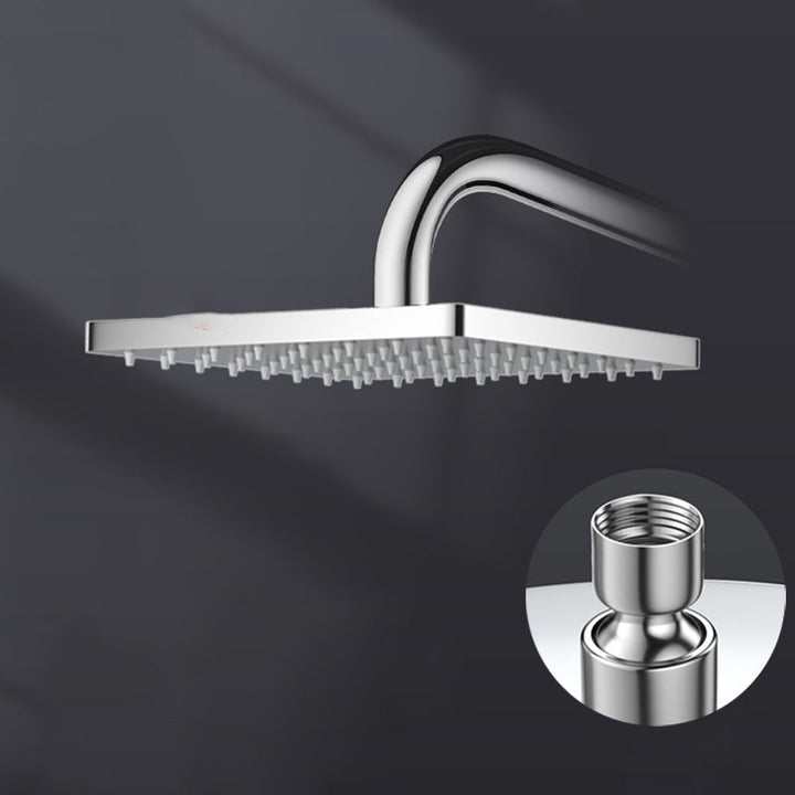 BowLift | Metal Shower Combo Contemporary Fixed Shower Head with Round and Rectangular Shape