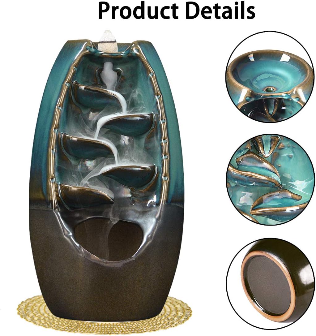 Mountain Incense Holder + FREE 7 Authentic Cones of Natural Fragrances Bowlift