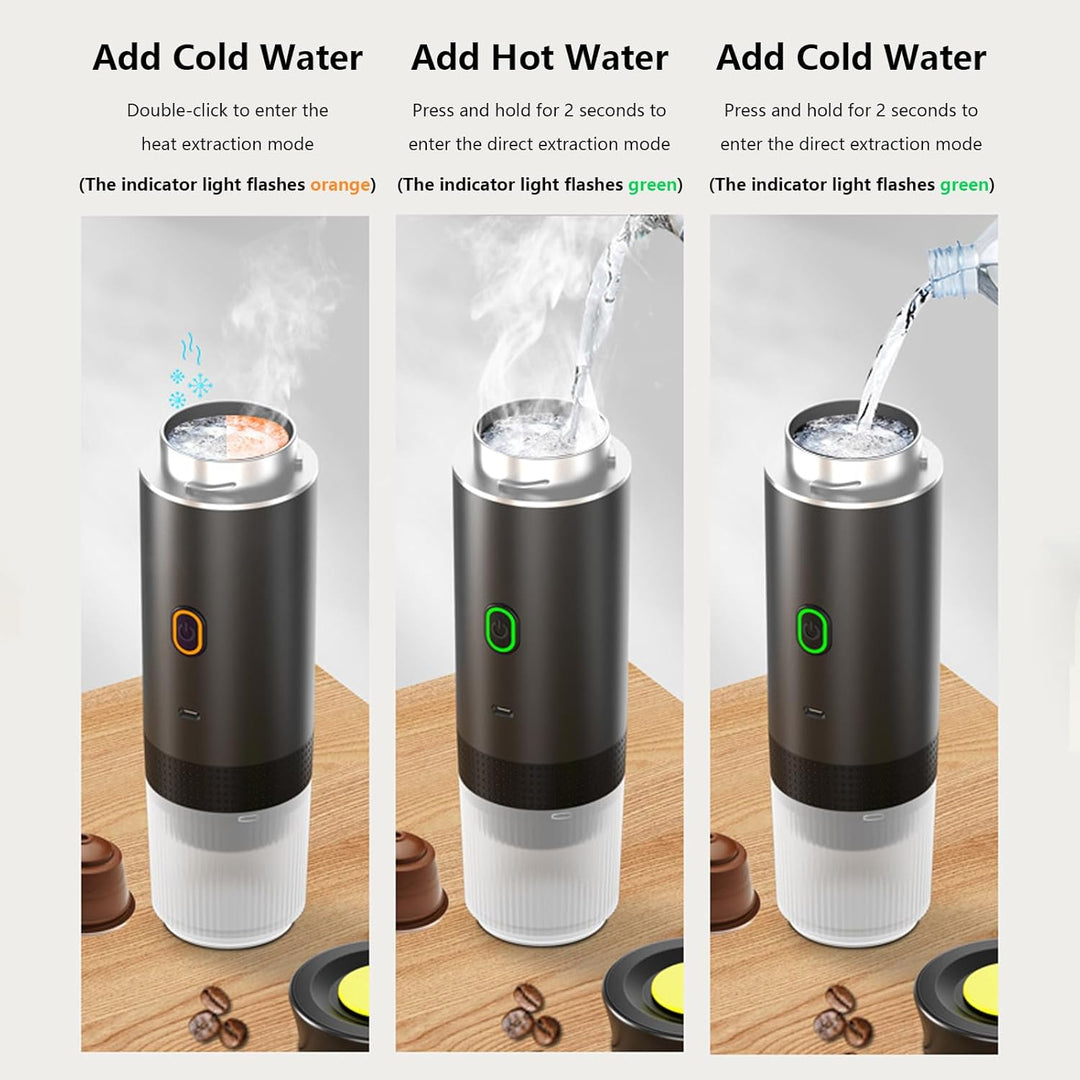 BowLift | Portable 3-in-1 Espresso Coffee Maker with Rechargeable Battery – Raverno