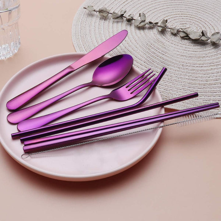 BowLift | Cutlery Set GoCutlery | 4-piece for on the go | Stainless Steel & BPA-free | With Transport Case
