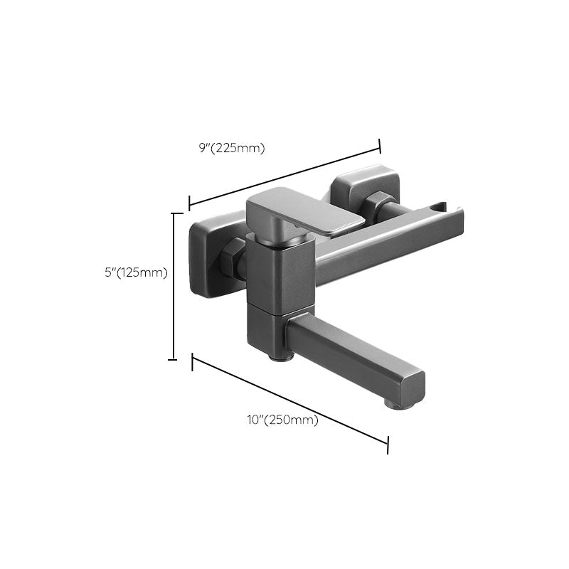 BowLift | Modern Bathtub Faucet Copper with Handheld Shower Wall-Mounted Bathtub Filler