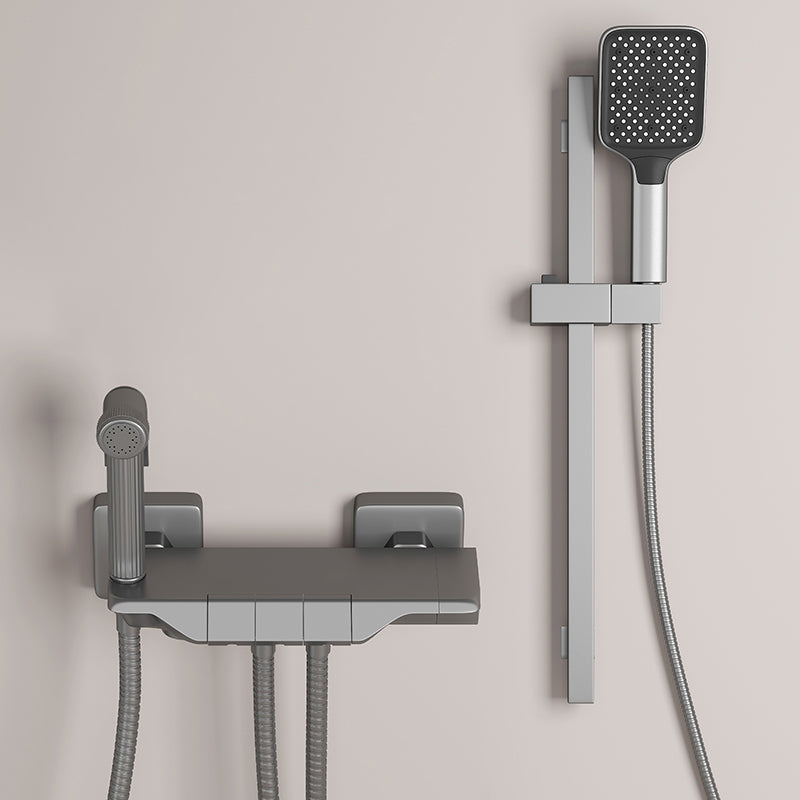 BowLift | Push-button shower system wall mounting hand shower square shower system with shower hose