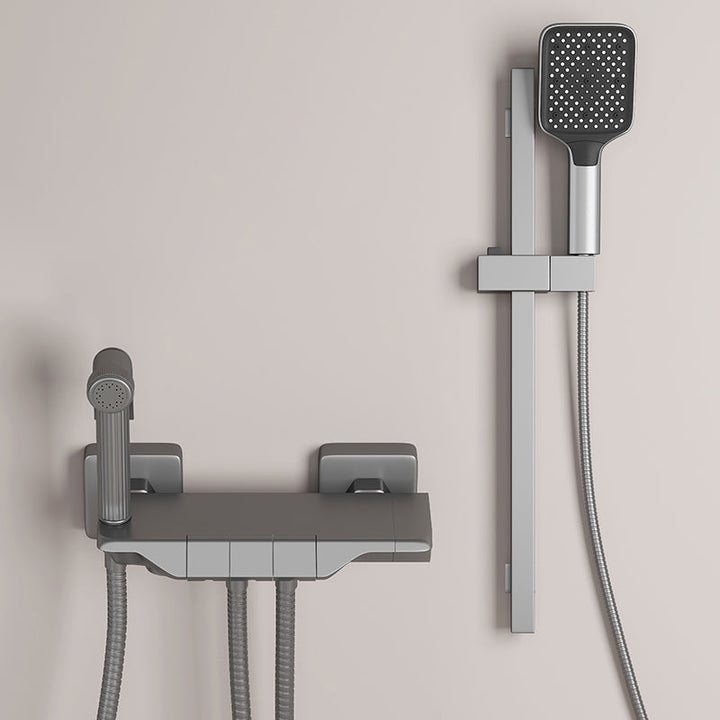 BowLift | Push-button shower system wall mounting hand shower square shower system with shower hose