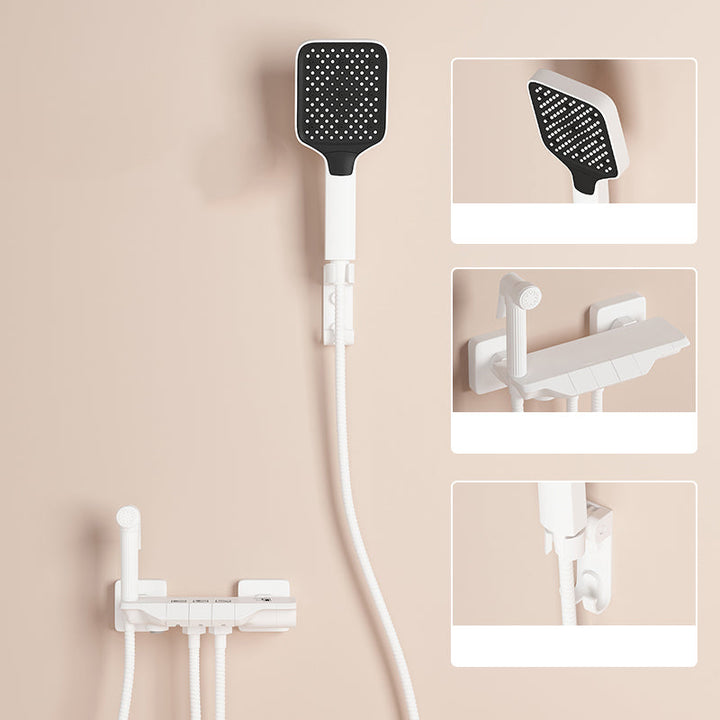 BowLift | Push-button shower system wall mounting hand shower square shower system with shower hose