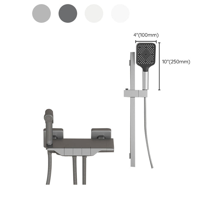 BowLift | Push-button shower system wall mounting hand shower square shower system with shower hose