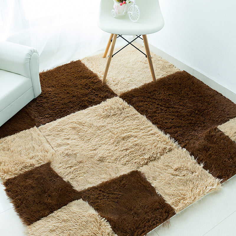 BowLift | Basic carpet tiles solid color long pile square bedroom carpet tiles