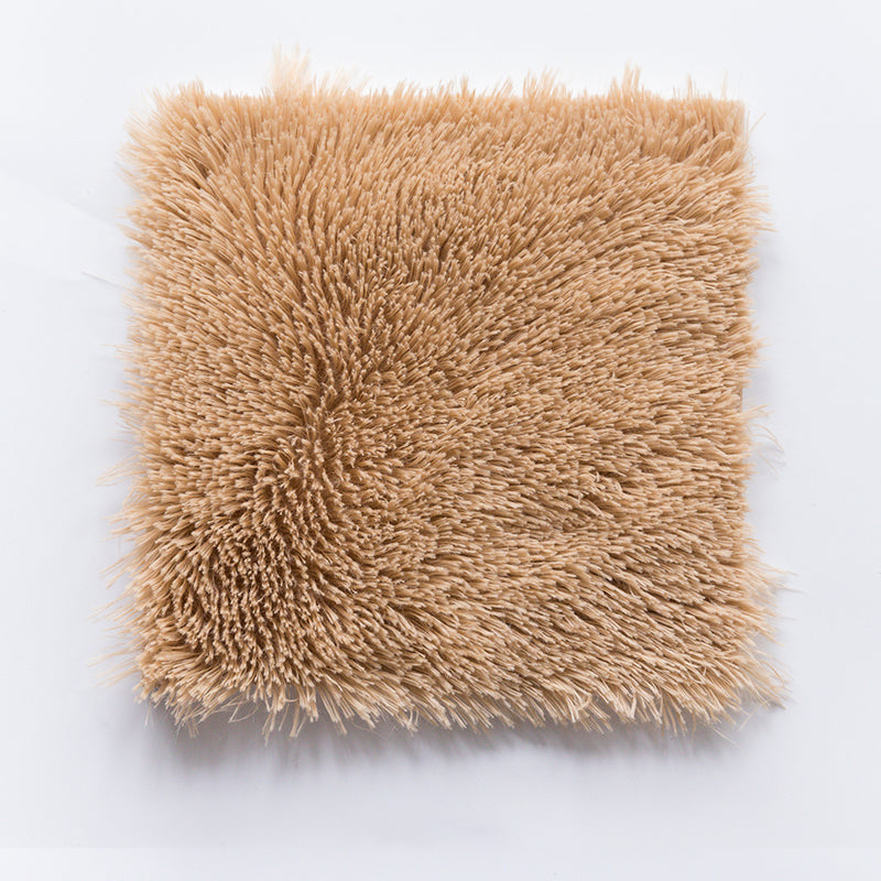 BowLift | Basic carpet tiles solid color long pile square bedroom carpet tiles