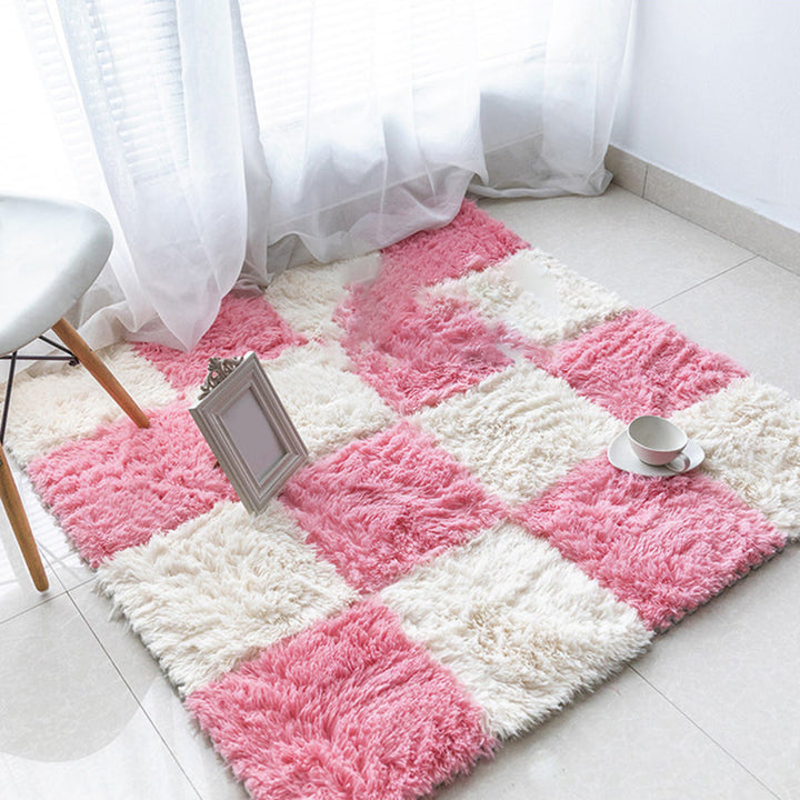 BowLift | Basic carpet tiles solid color long pile square bedroom carpet tiles