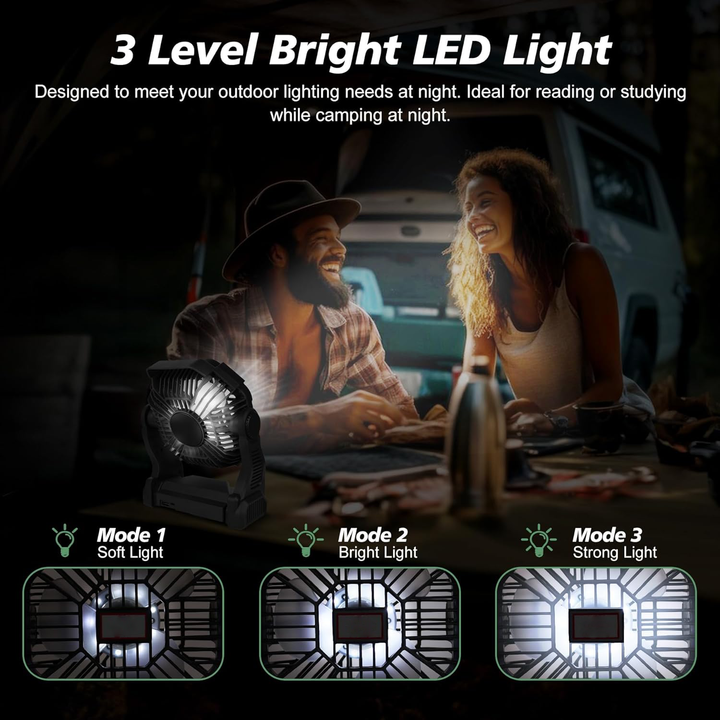Portable Rechargeable Camping Fan | Bowlift