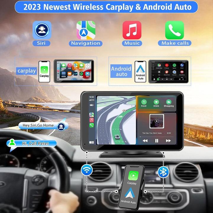BowLift | Wireless CarPlay & Android Auto 7" Touch Screen Car Stereo