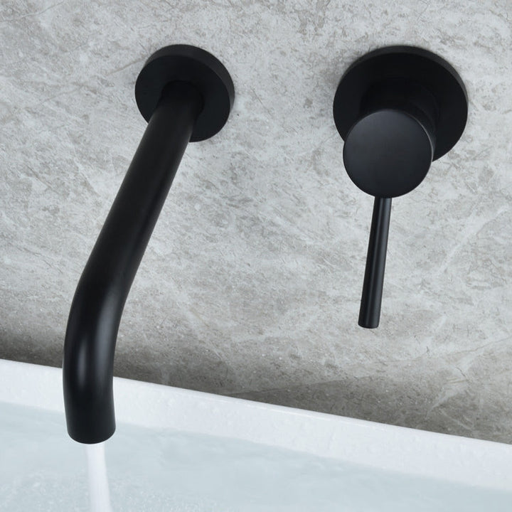 BowLift | Wall-mounted Bronze Bathtub Filler Double Handles Bathtub Spout Bathtub Faucet Trim