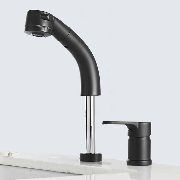 BowLift | Vessel washbasin mixer High arch three-way faucet 2-hole fittings