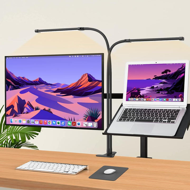BowLift | 77 LED Desk Clamp Lamp with 70cm Flexible Gooseneck – Ravien
