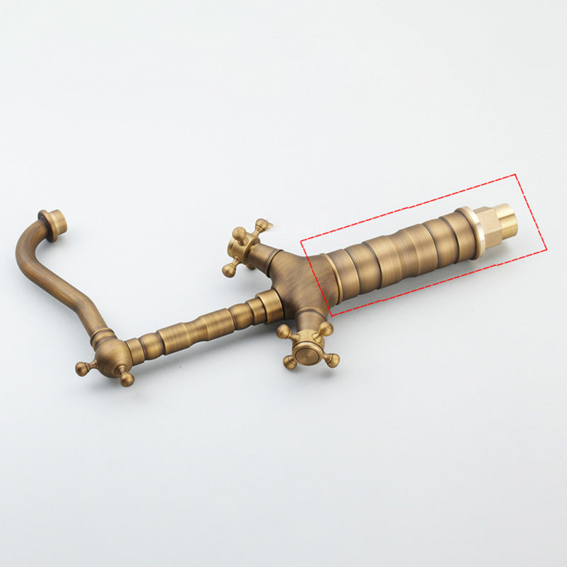 BowLift | Deck Mounted Copper Roman Tub Faucet Double Handles Roman Tub Faucet Set