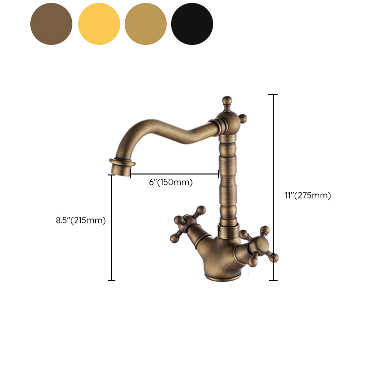 BowLift | Deck Mounted Copper Roman Tub Faucet Double Handles Roman Tub Faucet Set