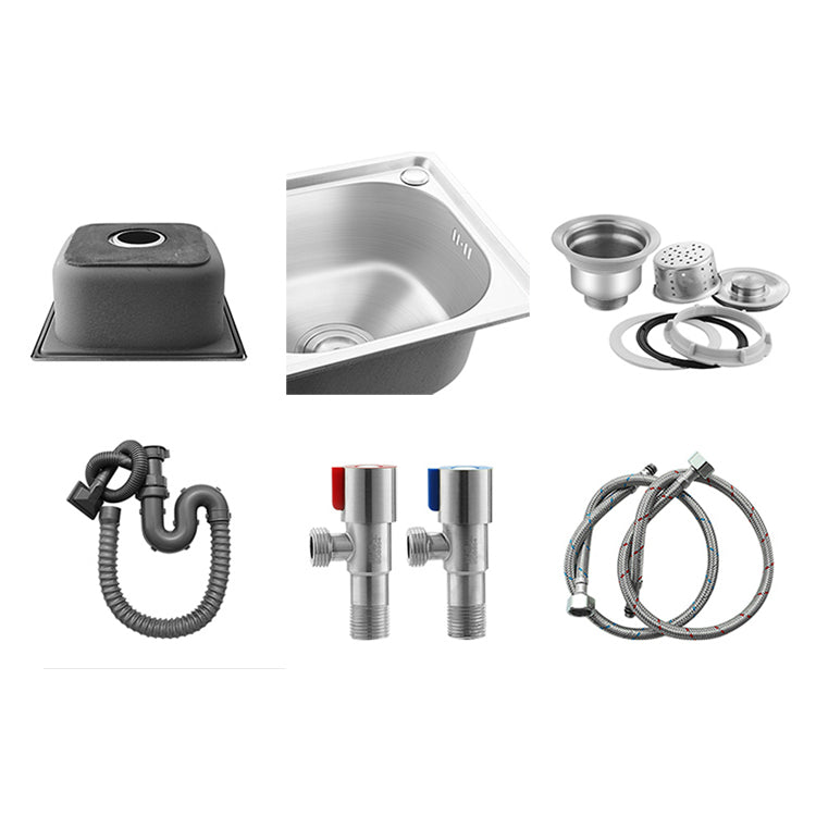 BowLift | Modern Bar Prep Mirror Stainless Steel with Faucet Workstation Rack