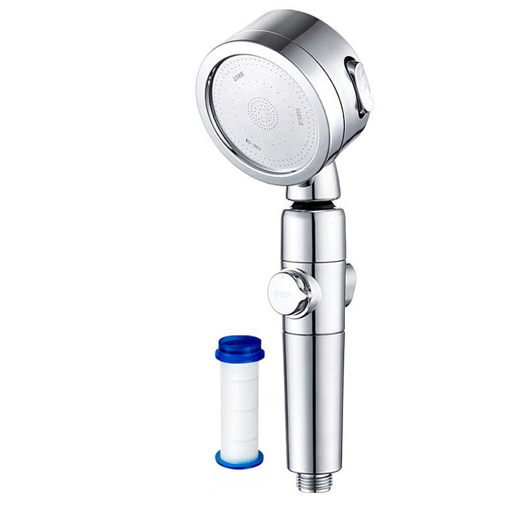 BowLift | Modern Showerhead Adjustable Spray Pattern Rotatable Round Handheld Showerhead