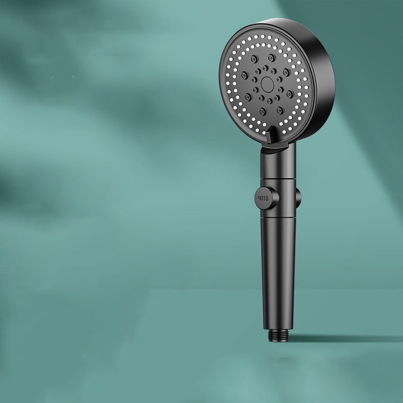 BowLift | Modern 6 Setting Shower Head Adjustable Spray Pattern Matt Black Round Shower Head