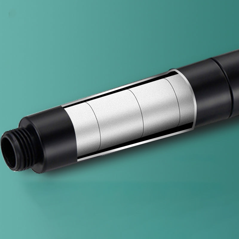 BowLift | Modern 6 Setting Shower Head Adjustable Spray Pattern Matt Black Round Shower Head