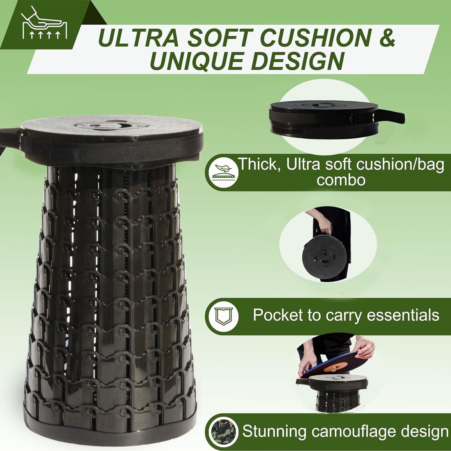 BowLift | Collapsible Stool with Cushion – SitMax