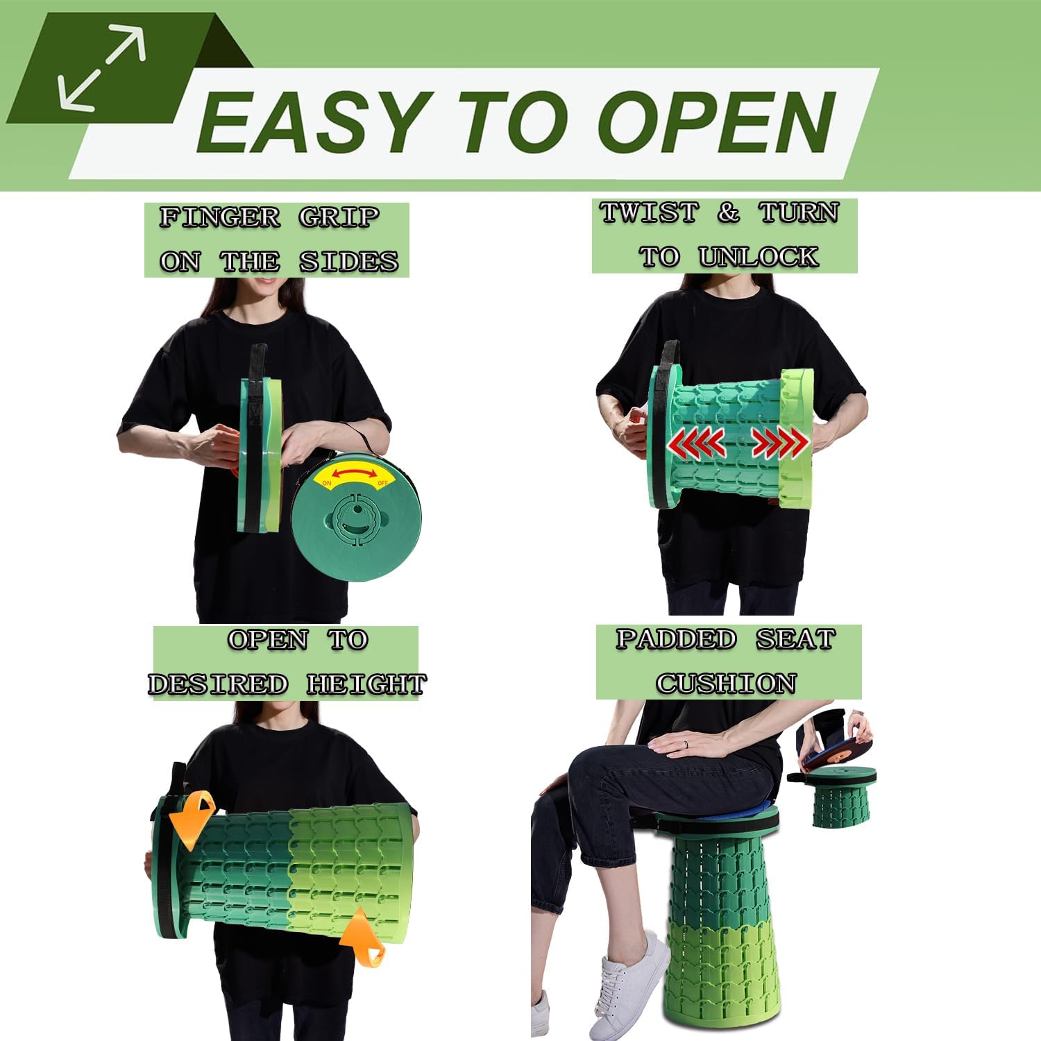 BowLift | Collapsible Stool with Cushion – SitMax