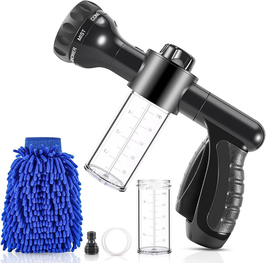 BowLift | Multifunctional Car Wash Gun – Spray Gun with Microfiber Attachment for Thorough Cleaning