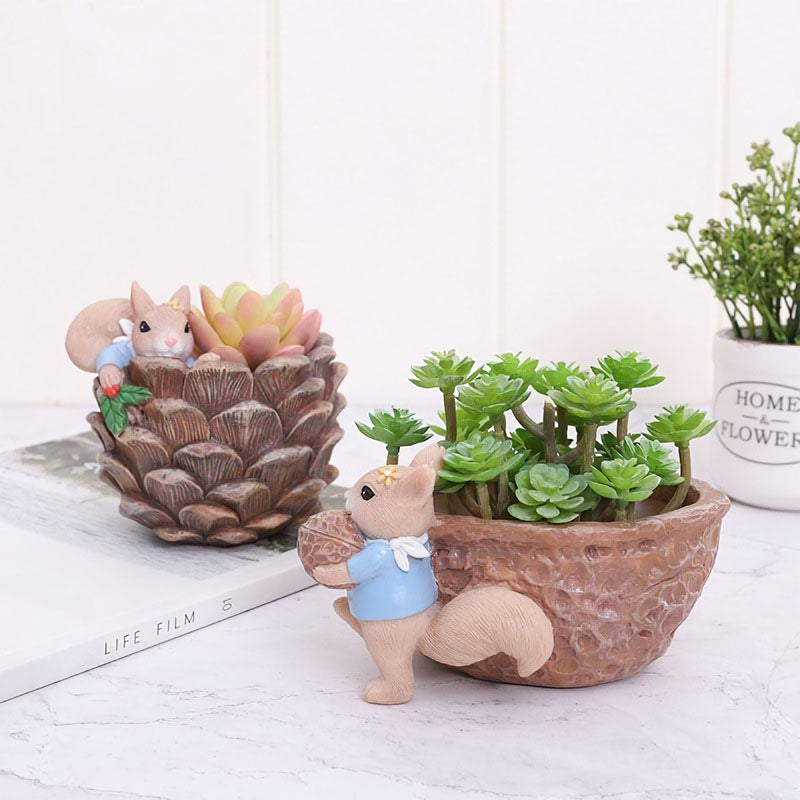 BowLift | Cartoon Squirrel Succulent Flower Pot