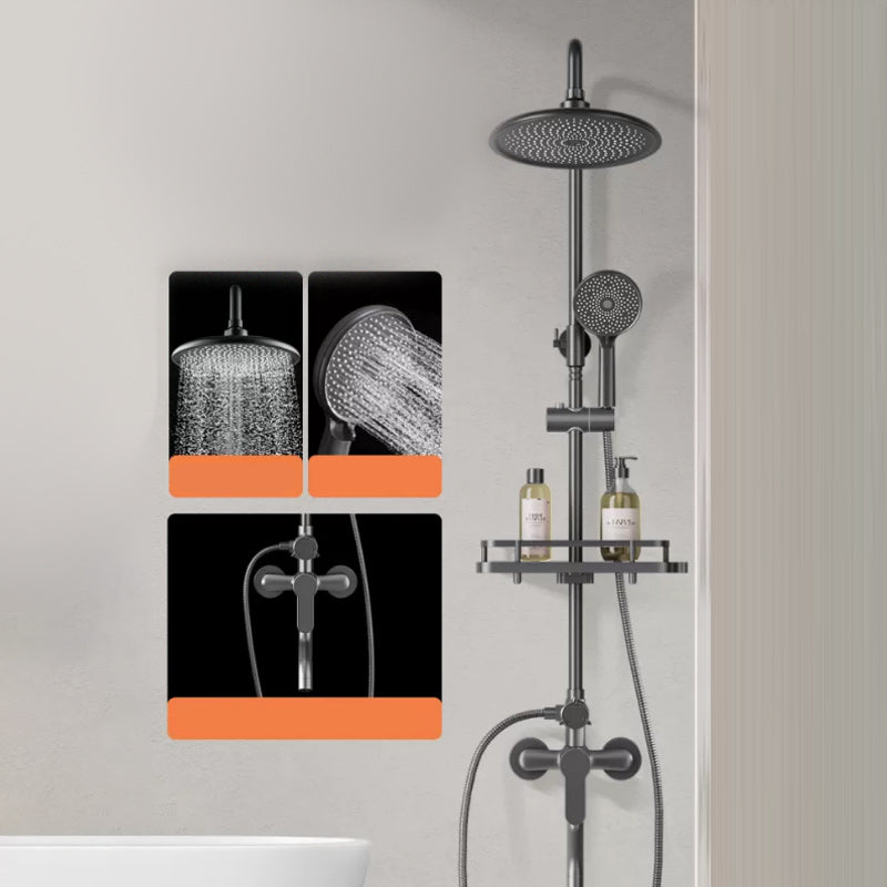 BowLift | Modern Shower Accessories Push Button Showerhead Wall Mounted Shower Combination