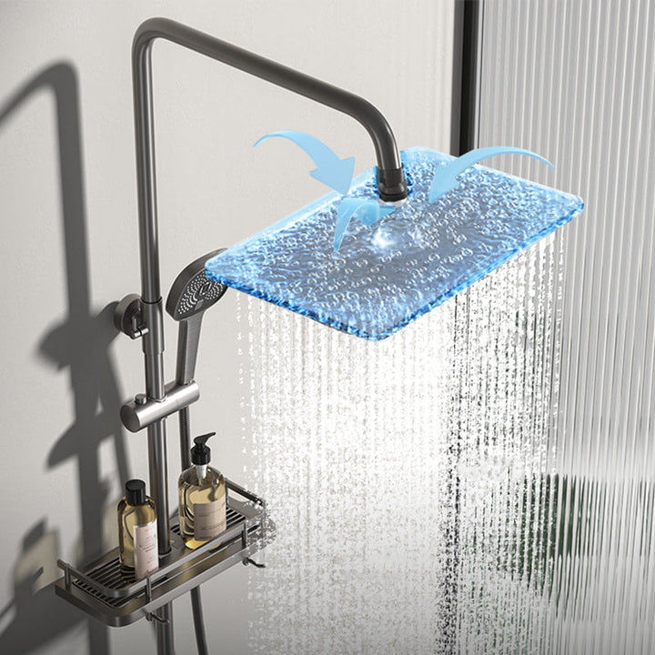 BowLift | Modern Shower Accessories Push Button Showerhead Wall Mounted Shower Combination