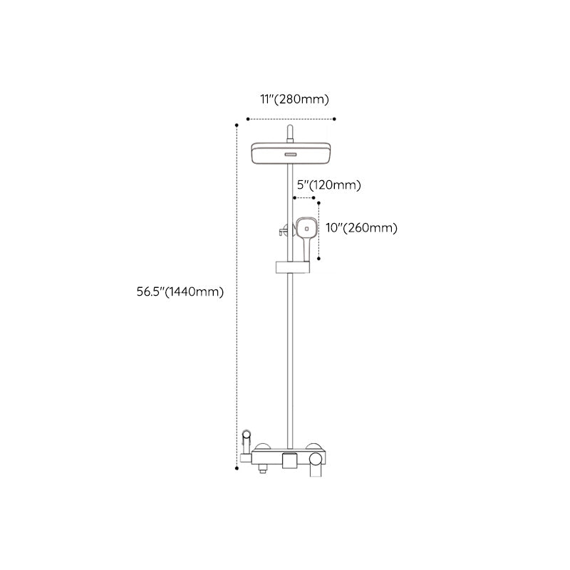 BowLift | Modern Shower Accessories Push Button Showerhead Wall Mounted Shower Combination