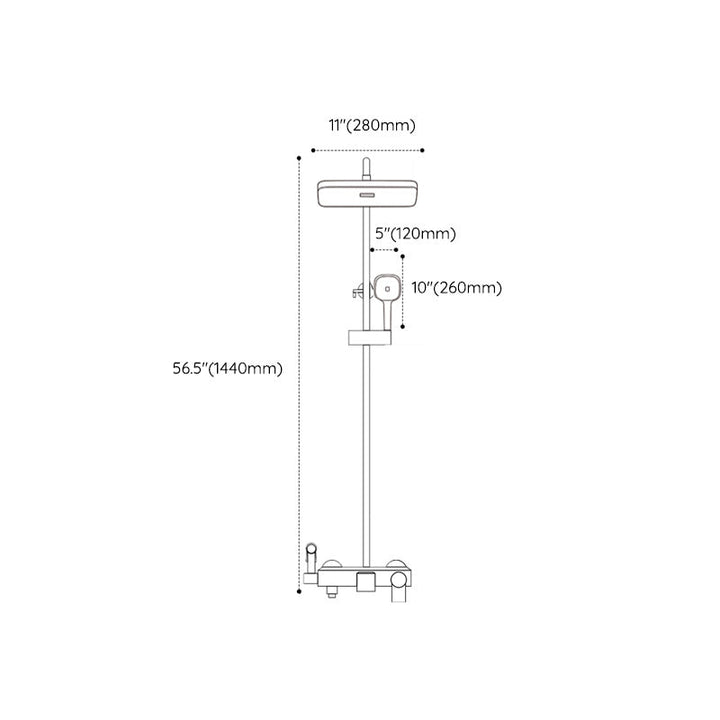 BowLift | Modern Shower Accessories Push Button Showerhead Wall Mounted Shower Combination