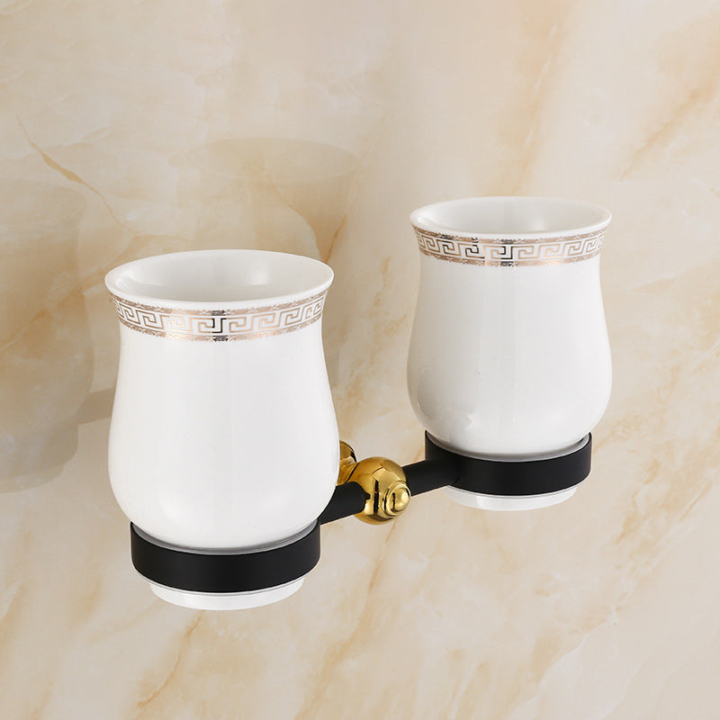 BowLift | Traditional Bathroom Accessories Set Towel Bar Bathroom Shelf Black Bathroom Accessories Set