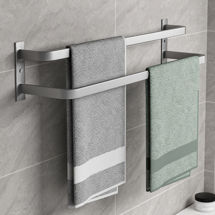 BowLift | Modern gray bathroom hardware set towel rack paper holder bathroom accessory set