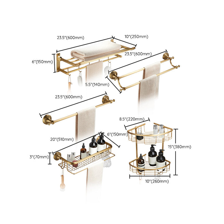 BowLift | Modern Bathroom Accessory Set Paper Holder Bathroom Shelf Gold Bathroom Fittings Set